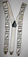 JAZZ Music Notes Cool Swing Brass Instruments Suspenders Braces Germany