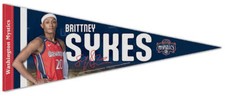 BRITTNEY SYKES Washington Mystics WNBA Premium Felt 12x30 Collectors PENNANT