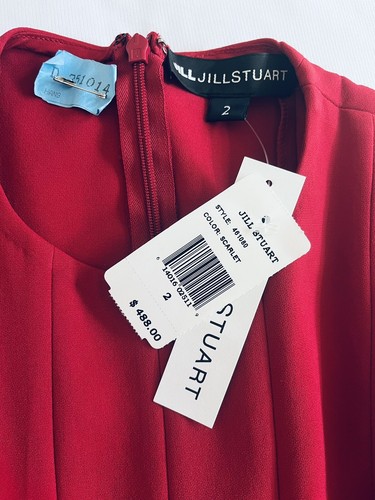 Jill Stuart Red Scarlet Flair Dress Size 2 - Picture 12 of 12