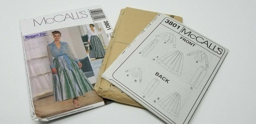 McCalls 3801 Misses Top Pants Skirt Two Lengths PLUS Sz 16-22 Sewing Pattern - Picture 2 of 3