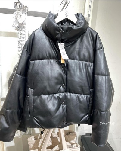 FAUX LEATHER PUFFER JACKET REF:5742 