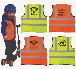 Children High Visibility Safety Waistcoat Vest Jacket Kids Hi Vis Yellow Orange