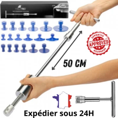 Lot de 18 outils de réparation de bosses sans peinture pour carrosserie