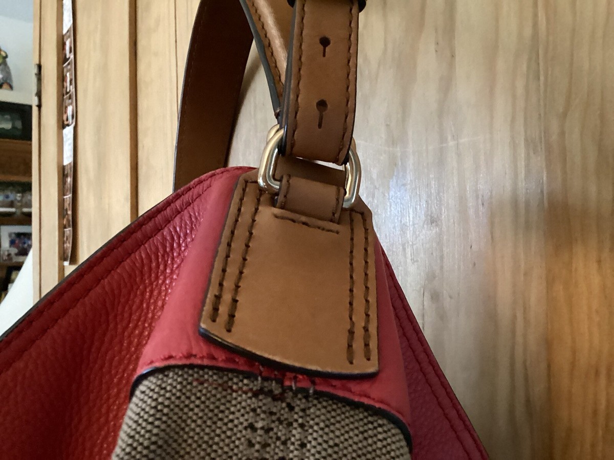 Burberry Mega Check Susanna Bucket Bag canvas Leather | eBay