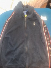 vintage Polo Ralph Lauren kids Black Hoodie Jacket kids sizeL/G 12-14 