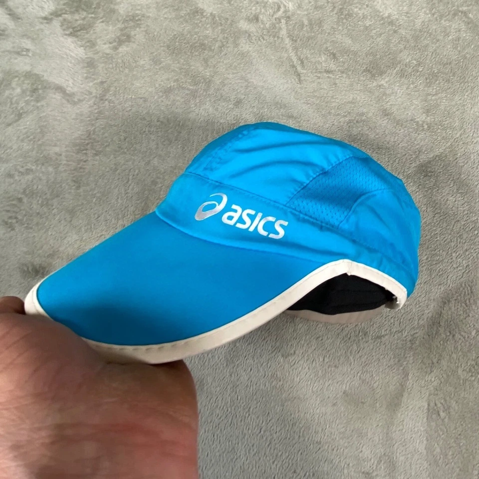 Sombrero para correr Asics 5 paneles rendimiento ligero absorbente de humedad azul Foto 2 de 4