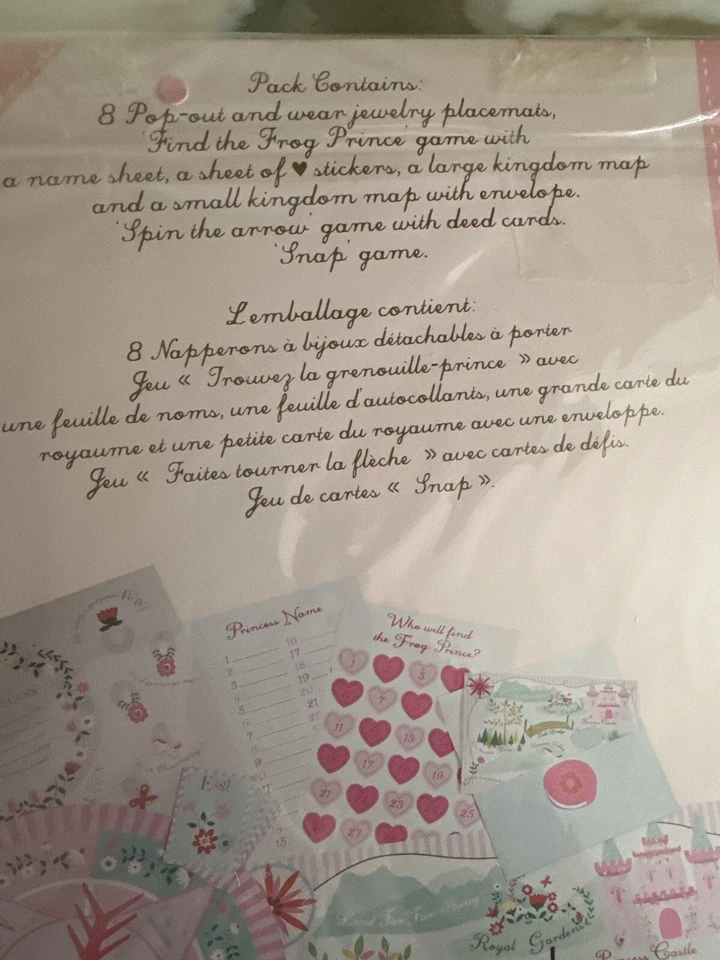 Princess Placemats & Party Games Set - Image 4 of 4