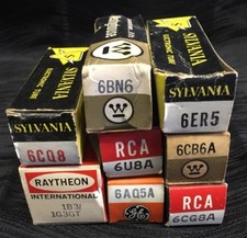 LOT of VINTAGE RADIO T.V. TUBES-RCA-GE-SYLVANIA-RAYTHEON-Westinghouse