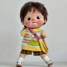 1/8 BJD Doll Cuddly Big Head Diandian Face Makeup Eyes Resin Bare Collect Gifts