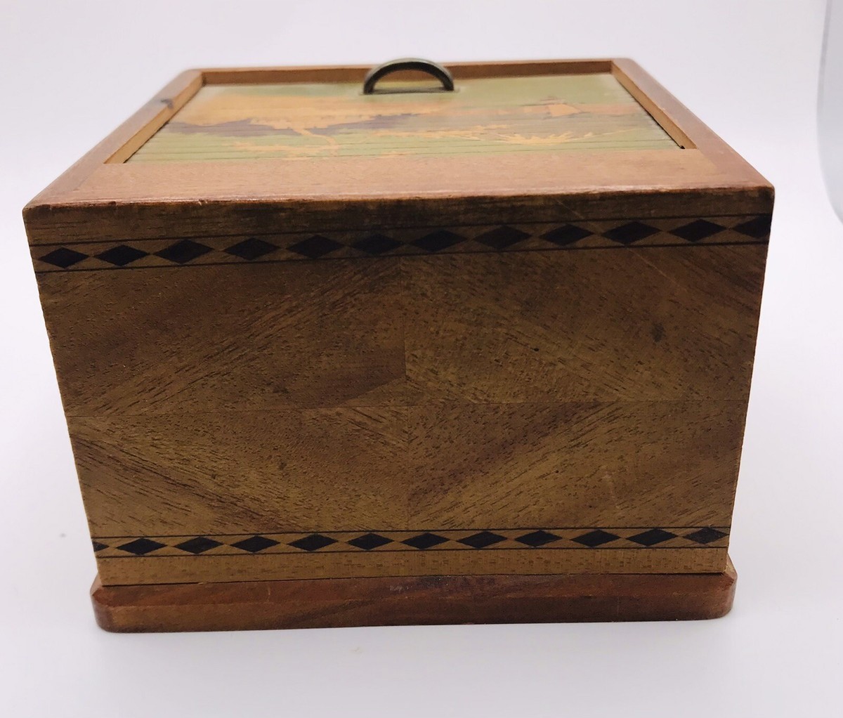 Mechanical Cigarette Box RARE Mid Century Japanese Roll Top
