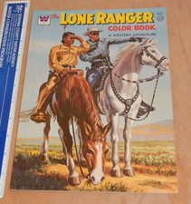 ORIGINAL 1974 THE LONE RANGER WHITMAN COLORING BOOK , UNUSED, HIGH GRADE, NOS