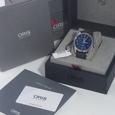 Oris Crown Pro-Pilot Day Date 01 752 7760 4065 Automatic SS Blue 44mm Grade A   