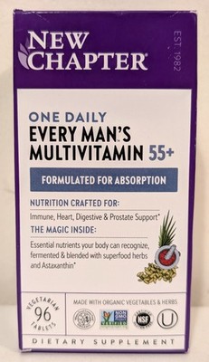 New Chapter Every Man's One Daily 55+ Multivitamin, 96 Tablets - EXP 07/27 - NEW