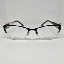 Jones New York DVJ945 Black Browline Women Half Rim 48-17-135 Eyeglasses Frames