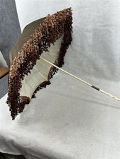 antique parasol folding carriage metal ribs carved white handle 1750-1850 best