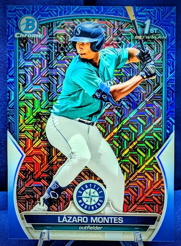 Lazaro Montes 1st Boman Blue Refractor /150 🔷 2023 Bowman Chrome Mojo