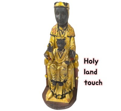 Vintage Black Madonna Montserrat Statue - Virgin Mary & Child