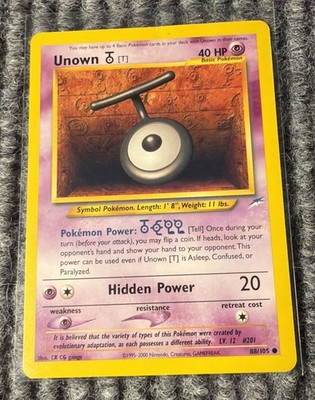 Unown [T] Hidden Power Pokémon Power 40 HP Pokémon TCG Card