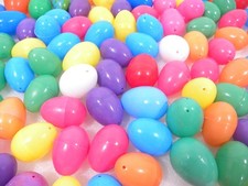 80 Assorted Multicolor Fillable Plastic Easter Eggs