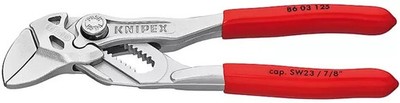 Knipex Mini 5'' Plier Wrench 3/32'' Thin Jaw Width 7/8'' Capacity Pliers 8603125