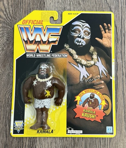 WWE WWF 1993 Hasbro Action Figure - Kamala New Sealed On Card
