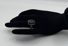 Sterling Silver, Smokey Quartz Cushion Cut Ring