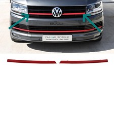 Kühlergrill Leisten Rot Stoßleisten Zierleisten Grill vorne für VW T6 2015-2019