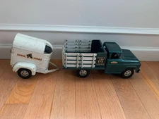 Vintage Original 1958 Tonka Farm Stake Truck #35 with Horse Trailer
