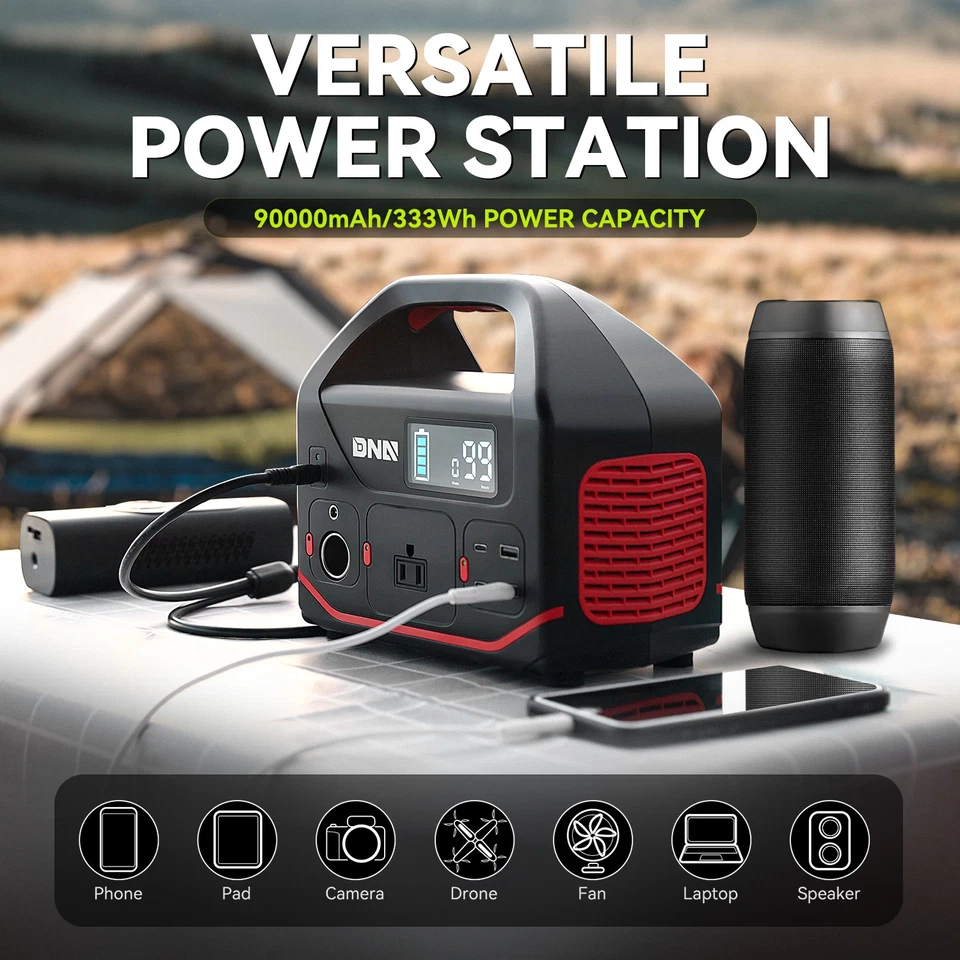 333wh/90000mAh Portable Backup Power Staion Camping Home Travel Indoor Outdoor - Image 4 of 4