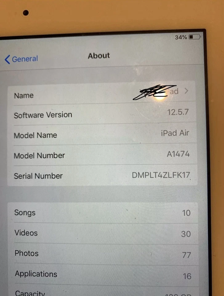 Apple iPad Air 1st Generation 9.7 Inch Tablet Wifi 128GB - Image 4 of 4