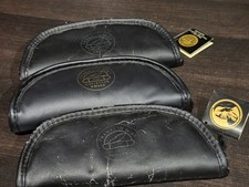 Franklin Mint Collector Knives Black Pouches & Rolls Soft Knife Cases Set of 3