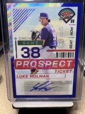 2024 Panini Prospect Edition Luke Holman Prospect Ticket Auto RC /75 #30