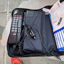 Motorola SCN2500A Megaphone Vintage Mobile Phone W/ Case/Antenna/Car Adpt Cell