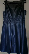 Jones NY Gray Satin Dress Sz 14 Midi Sleeveless Romantic Ballet-Core Prom Formal