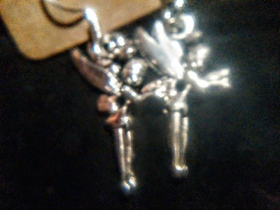 Tinkerbell Necklace And Earring Set Fairies Flying Pixie Dust
