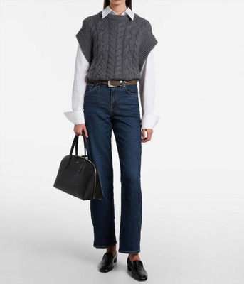 7 For All Mankind Stovepipe Straight Jeans Bluecrest