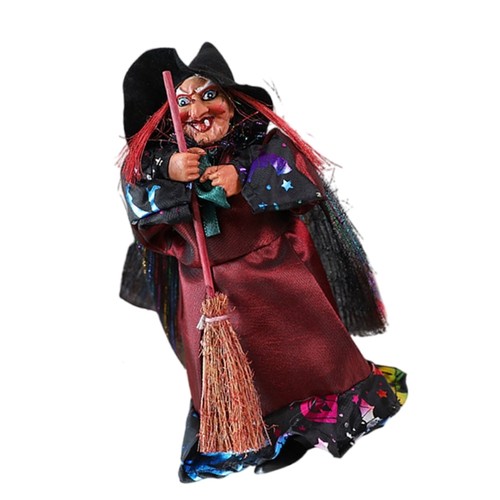 Retro Halloween Witch Decoration Plastic Statue For Bar Party Indoor Outdoors - Picture 7 of 14