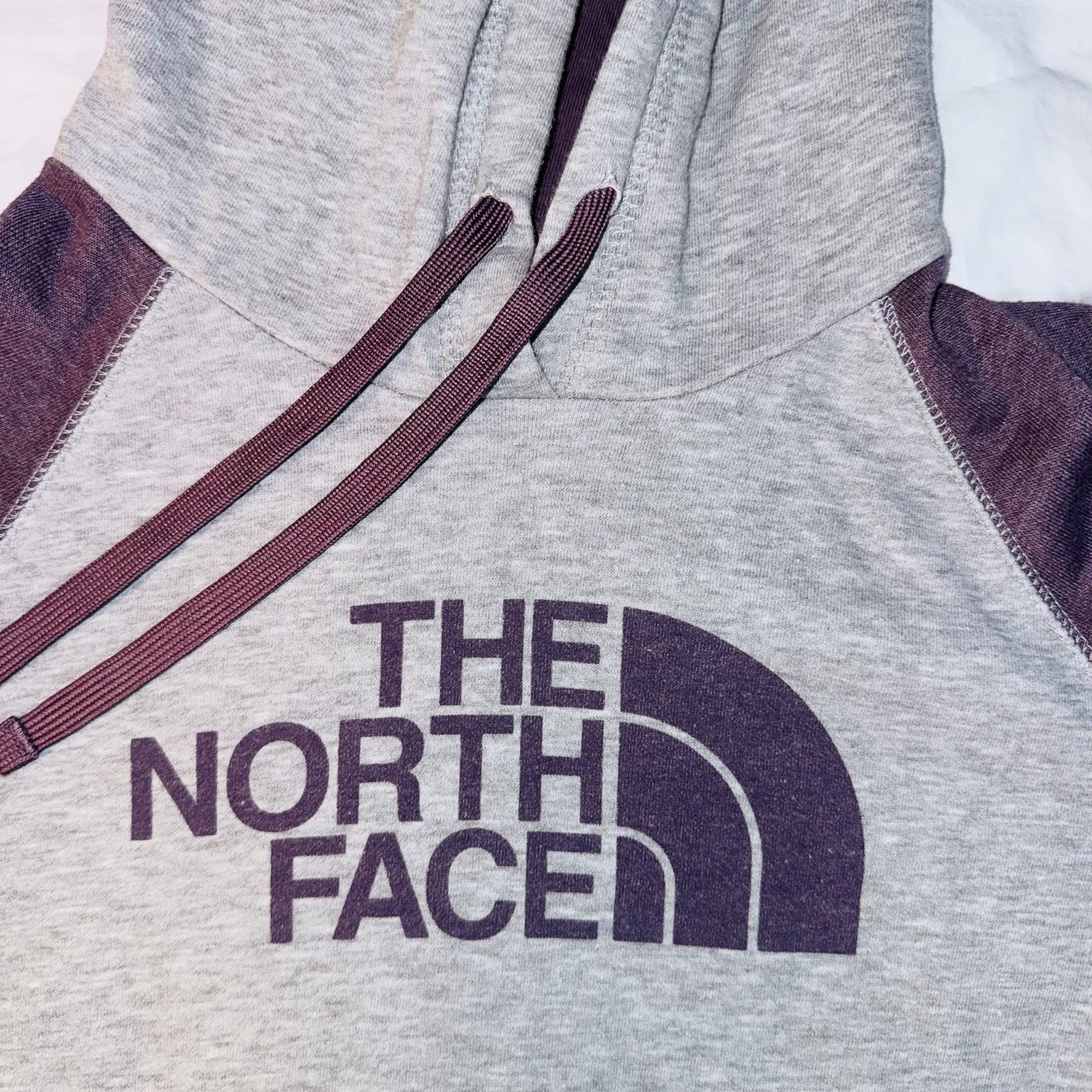 North Face Women's M Purple Gray Half Dome Hoodie Sweatshirt image 4