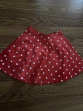 Kate Spade Girls' Red  White Polka DotCircle Skate Skirt  Size 8y 