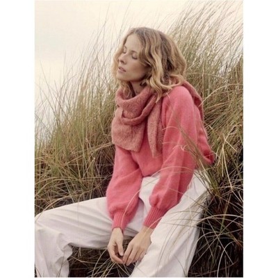 Doen Small Marsena Sweater Pink Juneberry Alpaca Wool Knit Luxury size S