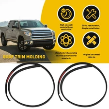 ROOF BLACK TOP TRIM MOLDING 2007-2021 FOR Tundra Toyota Crewmax Cab) (Double