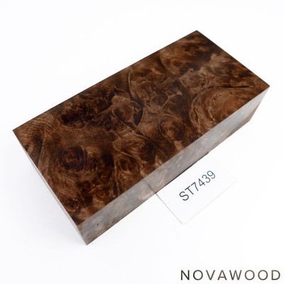 WALNUSS WURZEL MASER BLOCK STABILISIERT HOLZ HANDLE WALNUT BURL ST7439
