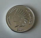 United State Of America Indian Head Penny 1 Troy Oz 999 Fine Silver Round Proof