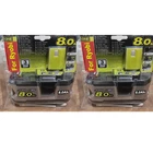 2PACK 8.0Ah For RYOBI 18V Battery One Plus High Capacity P108 Lithium-Ion P102
