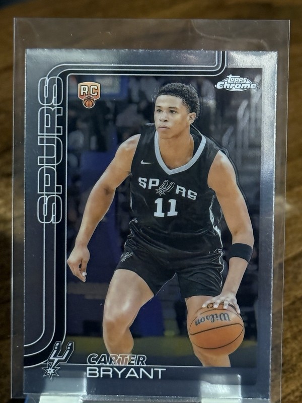 2025-26 Topps Chrome & Topps Carter Bryant Lot - 5 Cards Spurs