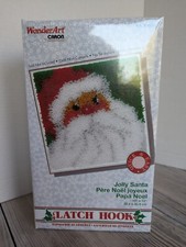 WonderArt Jolly Santa Latch Hook Kit 4691 NOS 12" x 12"