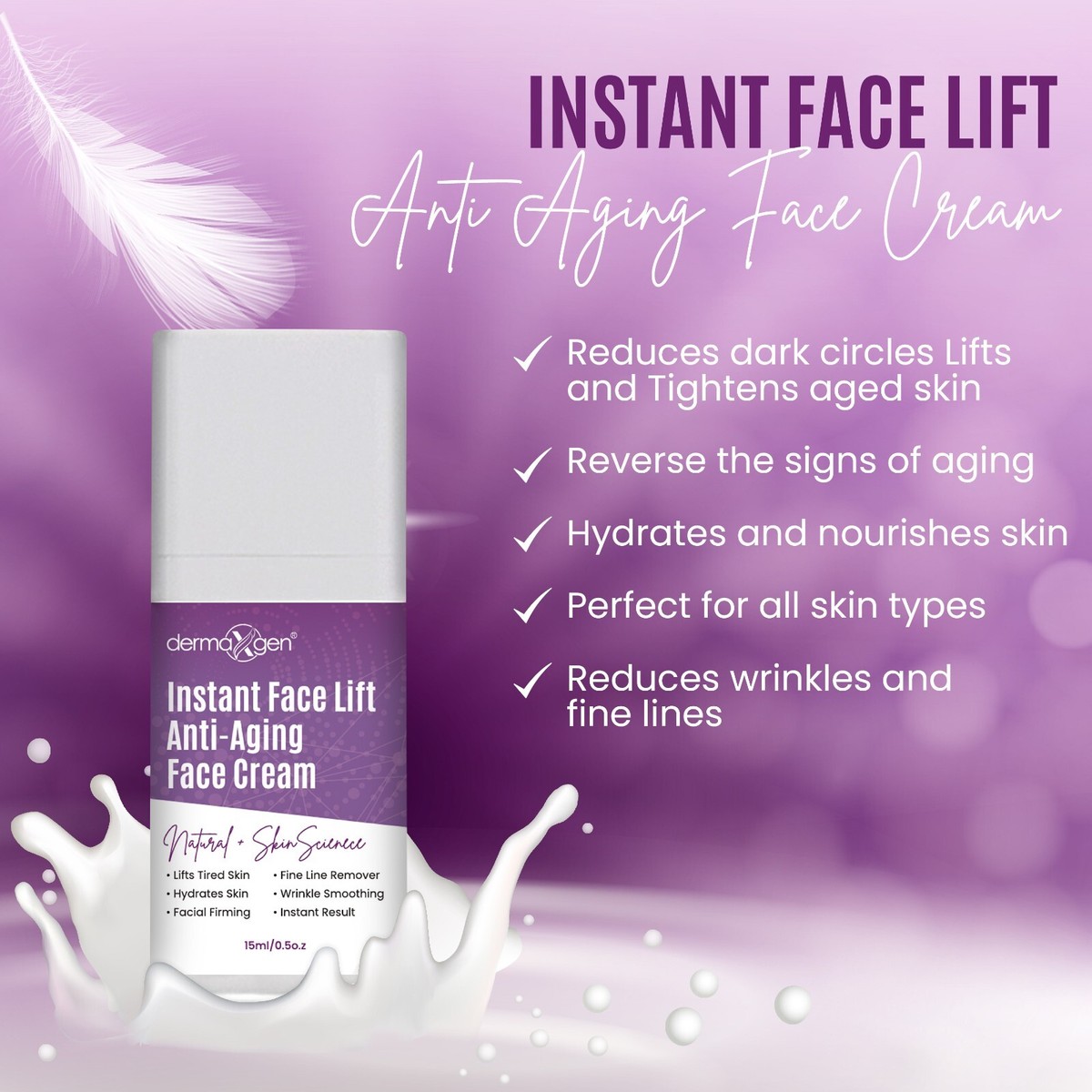 dermaXgen Natural + Skinscience Instant Face Lift Anti-Aging Face