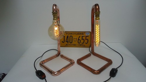 Desk Bedside Copper Lamp Industrial Machine Factory Vintage Retro style & Dimmer - Picture 4 of 12