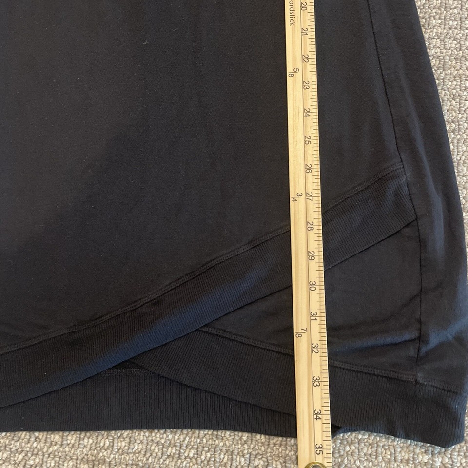 ATHLETA Women S Black Dress RN 54023 Long Raglan Sweater Modal Spandex