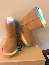 NEW UGG Australia Classic Short II Rainbow  Toddler Boots 6
